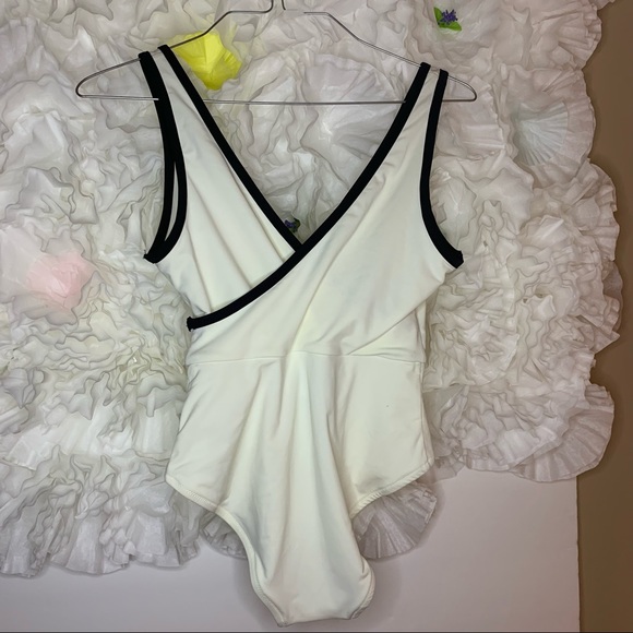 Solid & Striped One Piece Bathing Suit - Picture 5 of 8